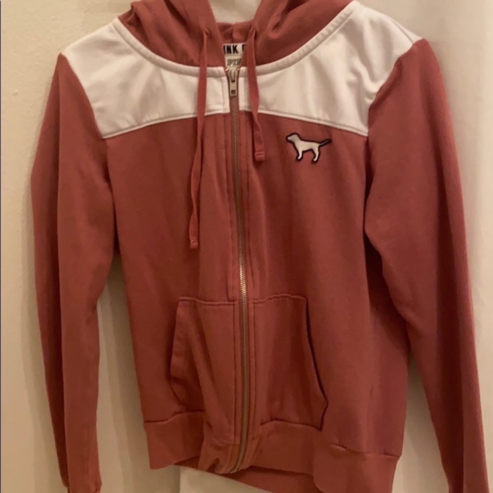 Pink victoria’s secret zip up hoodie